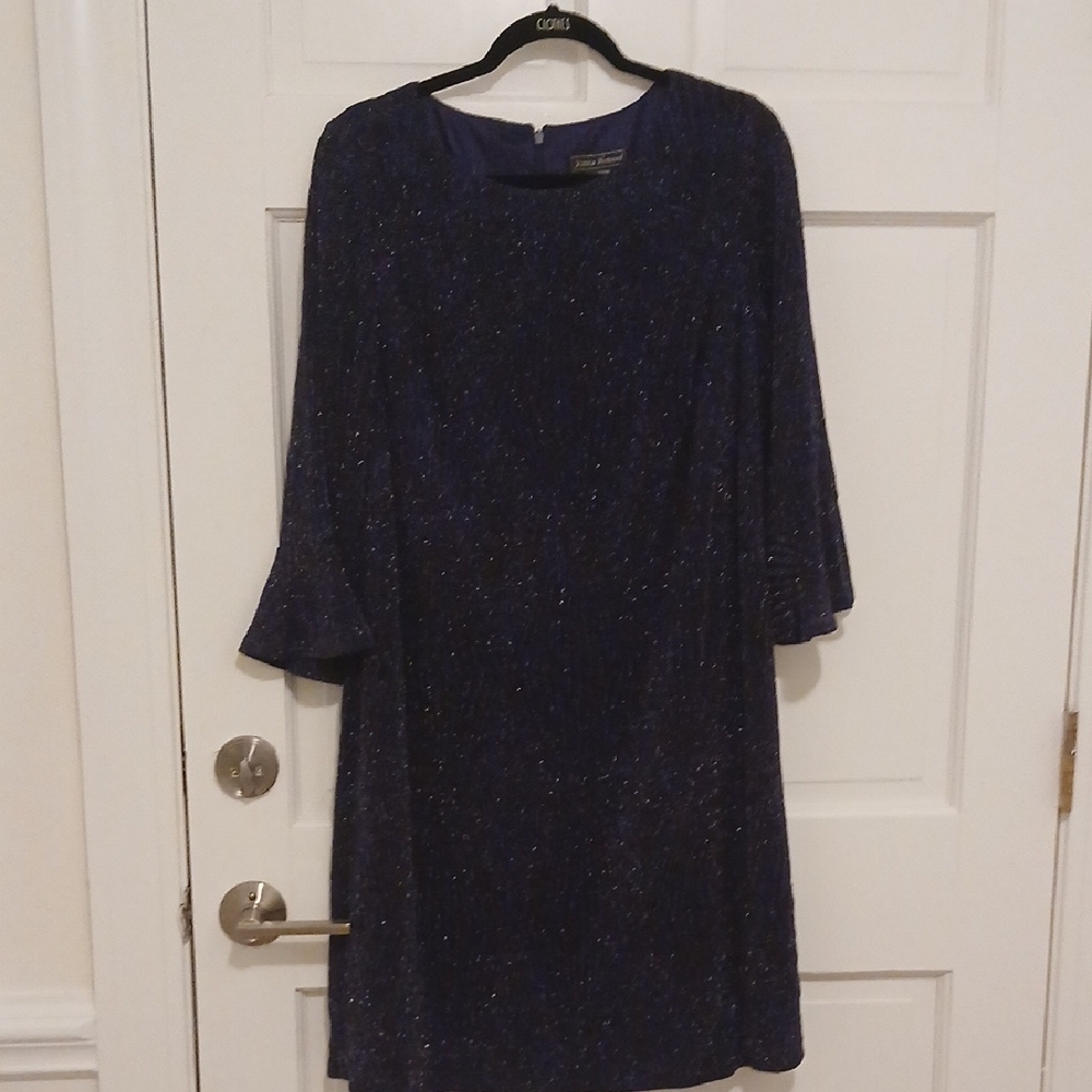 Jessica Howard Sparkling Navy Long Sleeve Dress